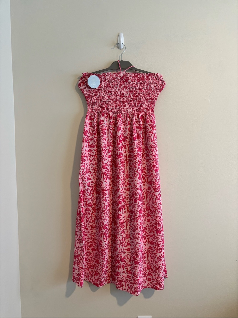 Hill House Lucy Nap Dress - Strawberry Daiquiri Sherwood Forest Poly Crepe
